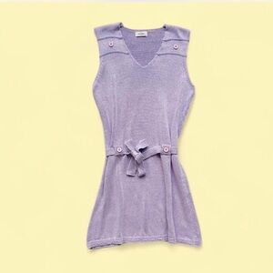 Purple Sleeveless Knit Dress